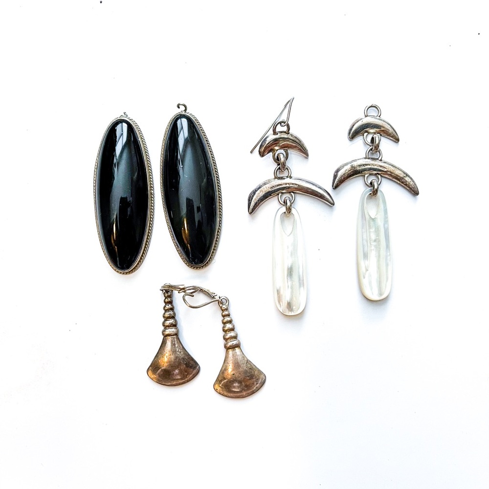 (3) Vintage Sterling Earrings